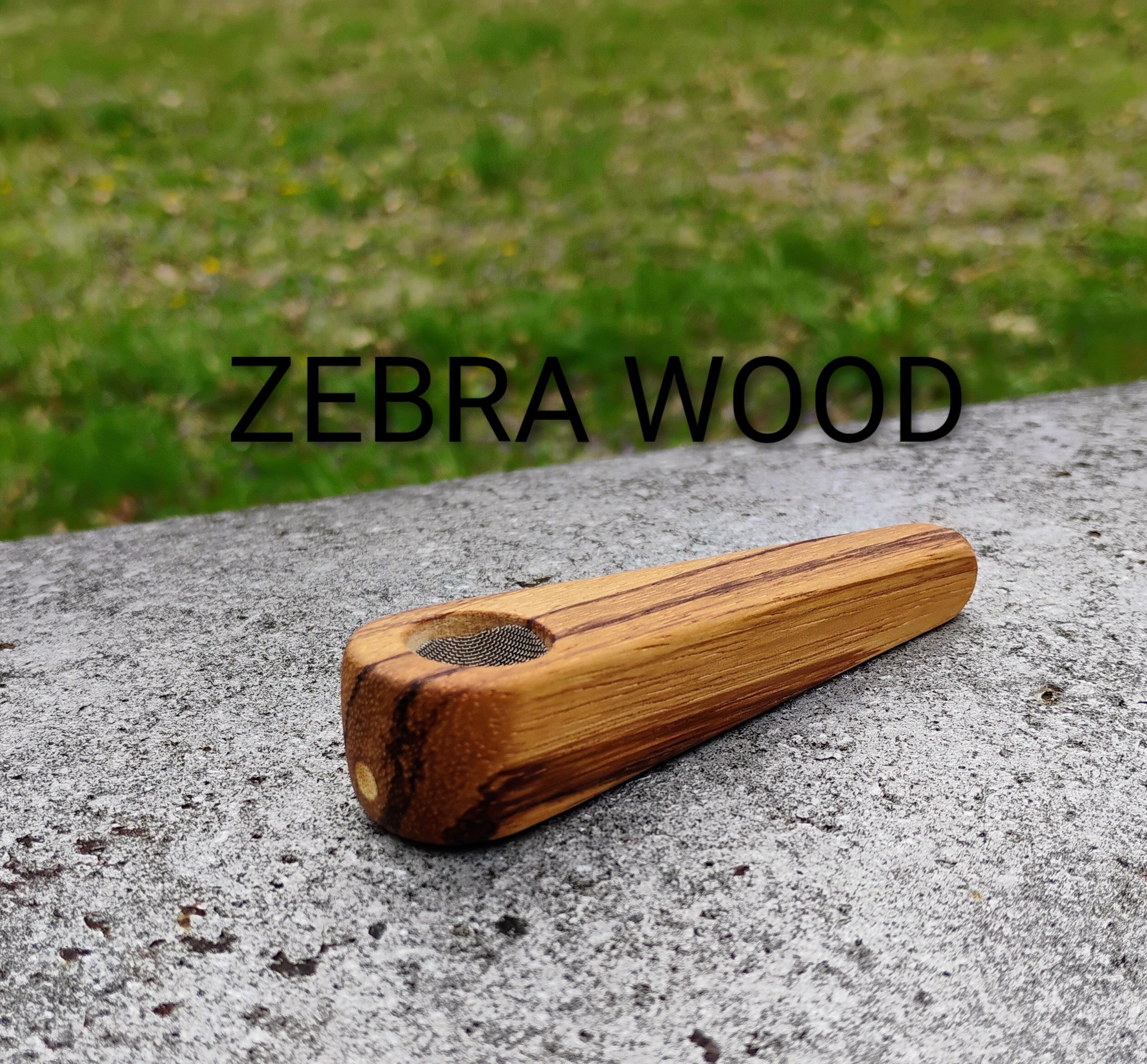 3.5 inch Slim Cone Block Hardwood Smoking Pipe 5/8 inch Bowl