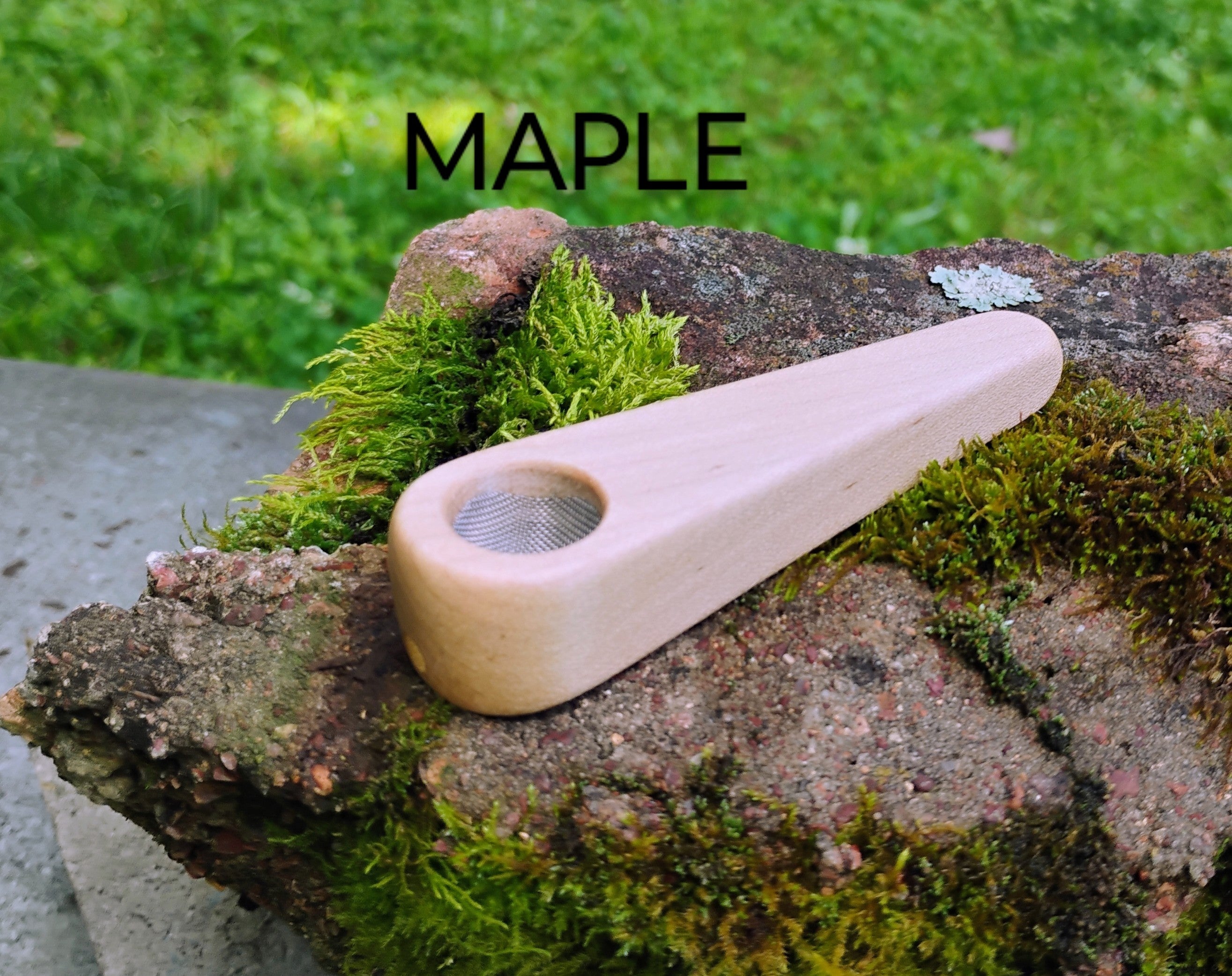 3.5 inch Slim Cone Block Hardwood Smoking Pipe 5/8 inch Bowl
