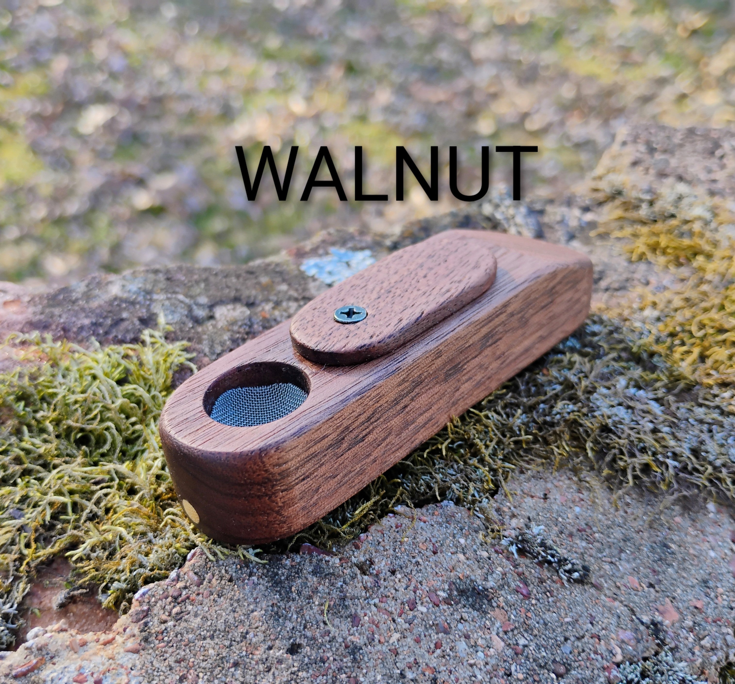 Basic Wedge Tip Pocket Pipe Hardwood Block Wooden Smoking Pipe with Lid/Cover