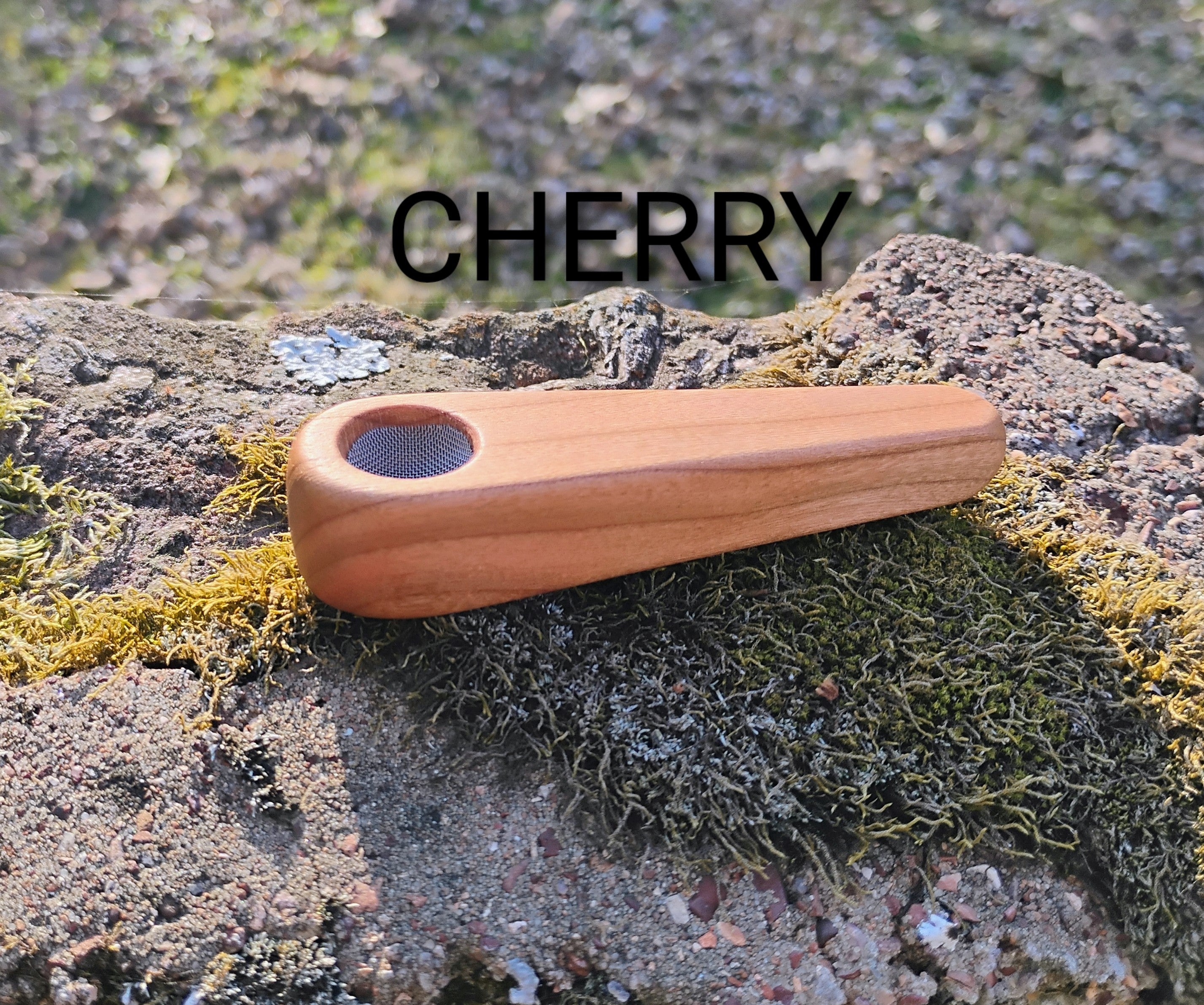 3.5 inch Slim Cone Block Hardwood Smoking Pipe 5/8 inch Bowl