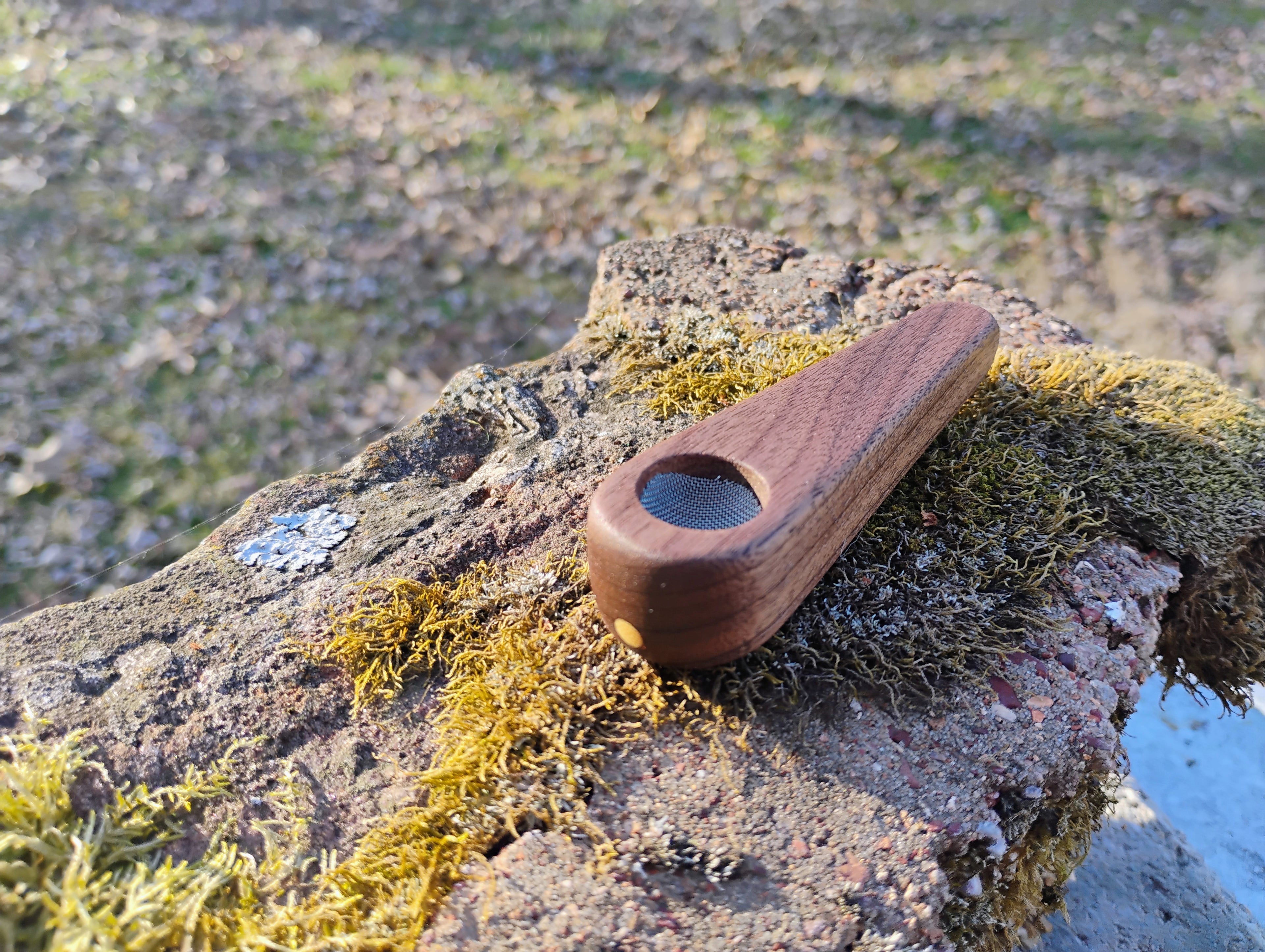 3.5 inch Slim Cone Block Hardwood Smoking Pipe 5/8 inch Bowl