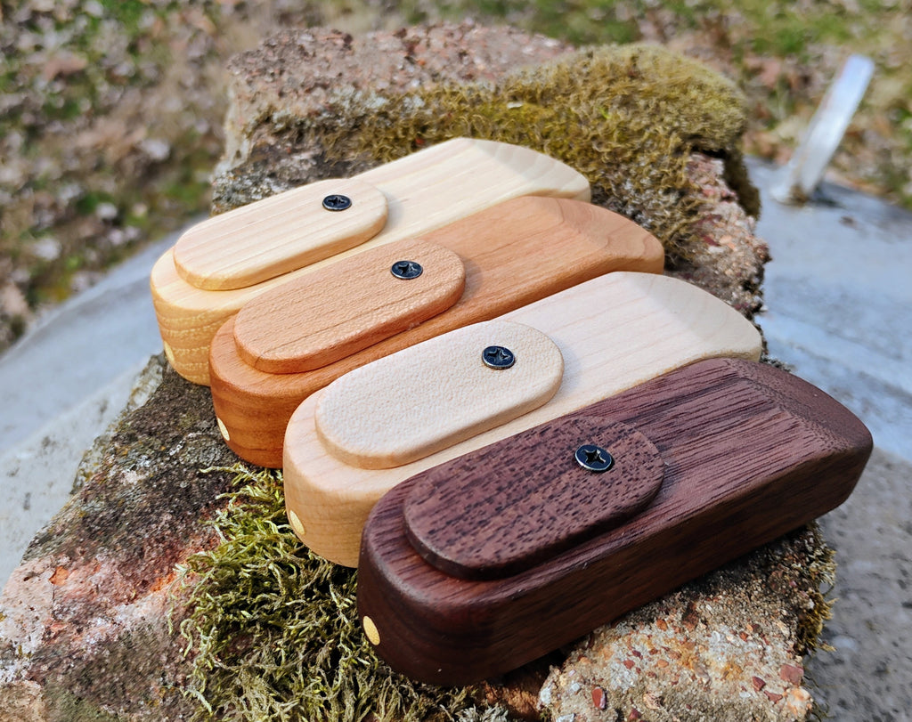 Basic Wedge Tip Pocket Pipe Hardwood Block Wooden Smoking Pipe with Lid/Cover