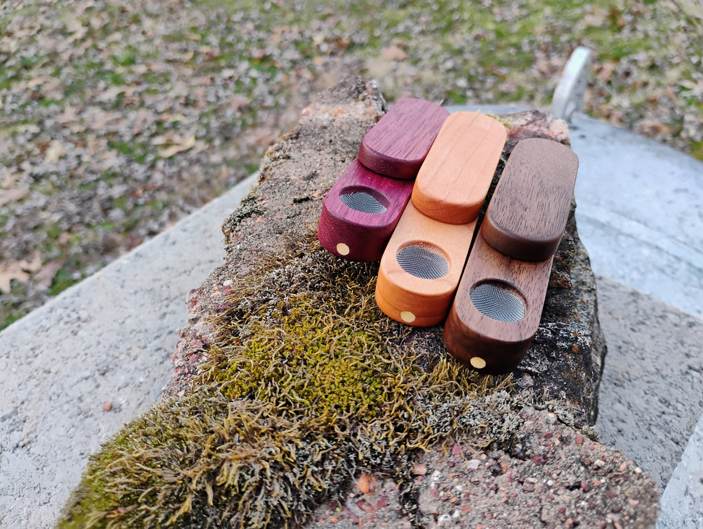 Folding Pocket Pipe Hardwood Block Wooden Smoking Pipe 2.5 inch Folded 4 inch Unfolded