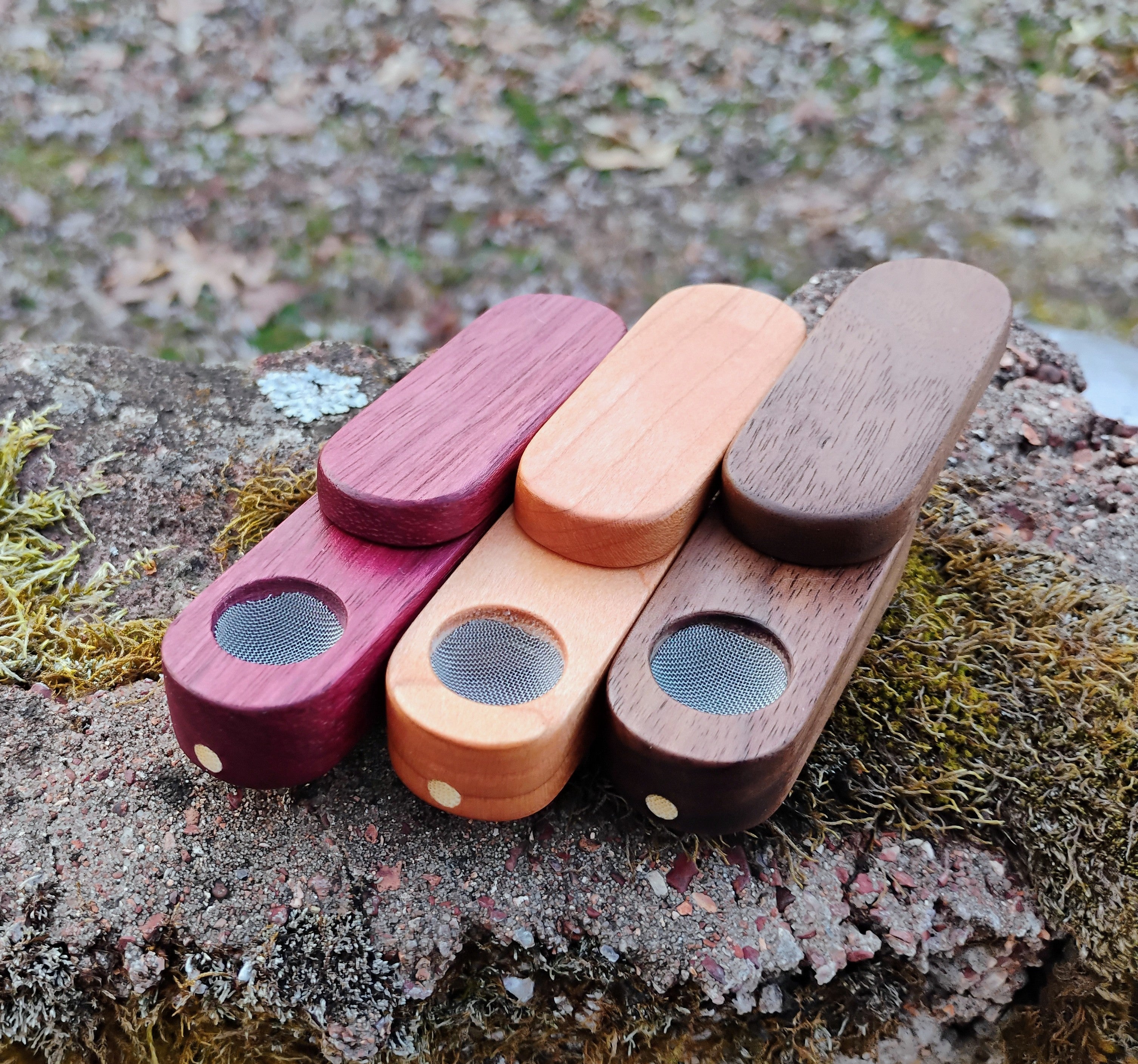 Folding Pocket Pipe Hardwood Block Wooden Smoking Pipe 2.5 inch Folded 4 inch Unfolded