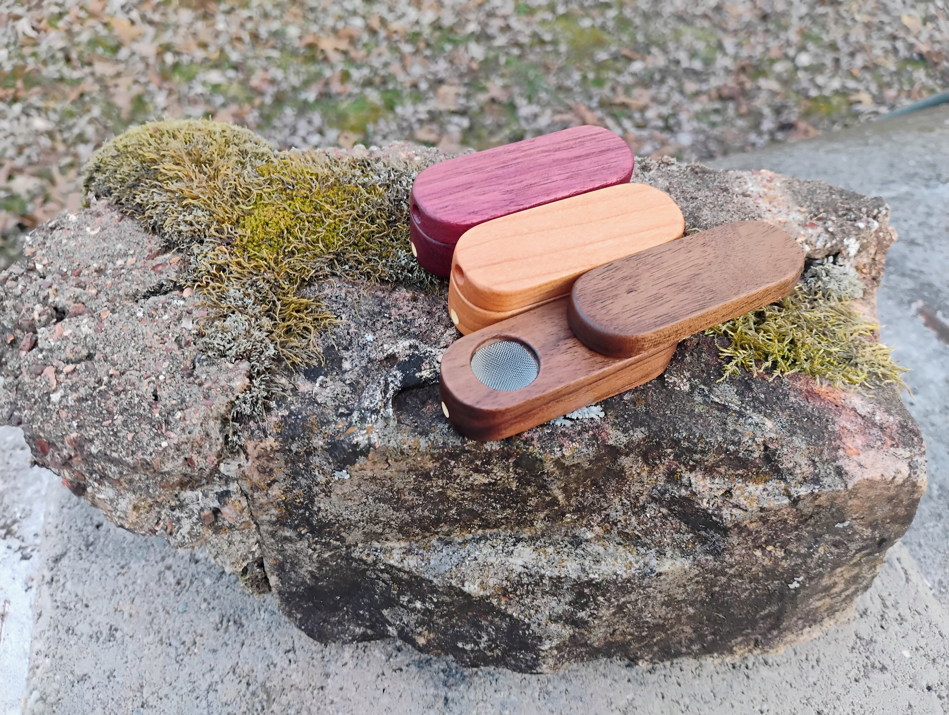 Folding Pocket Pipe Hardwood Block Wooden Smoking Pipe 2.5 inch Folded 4 inch Unfolded