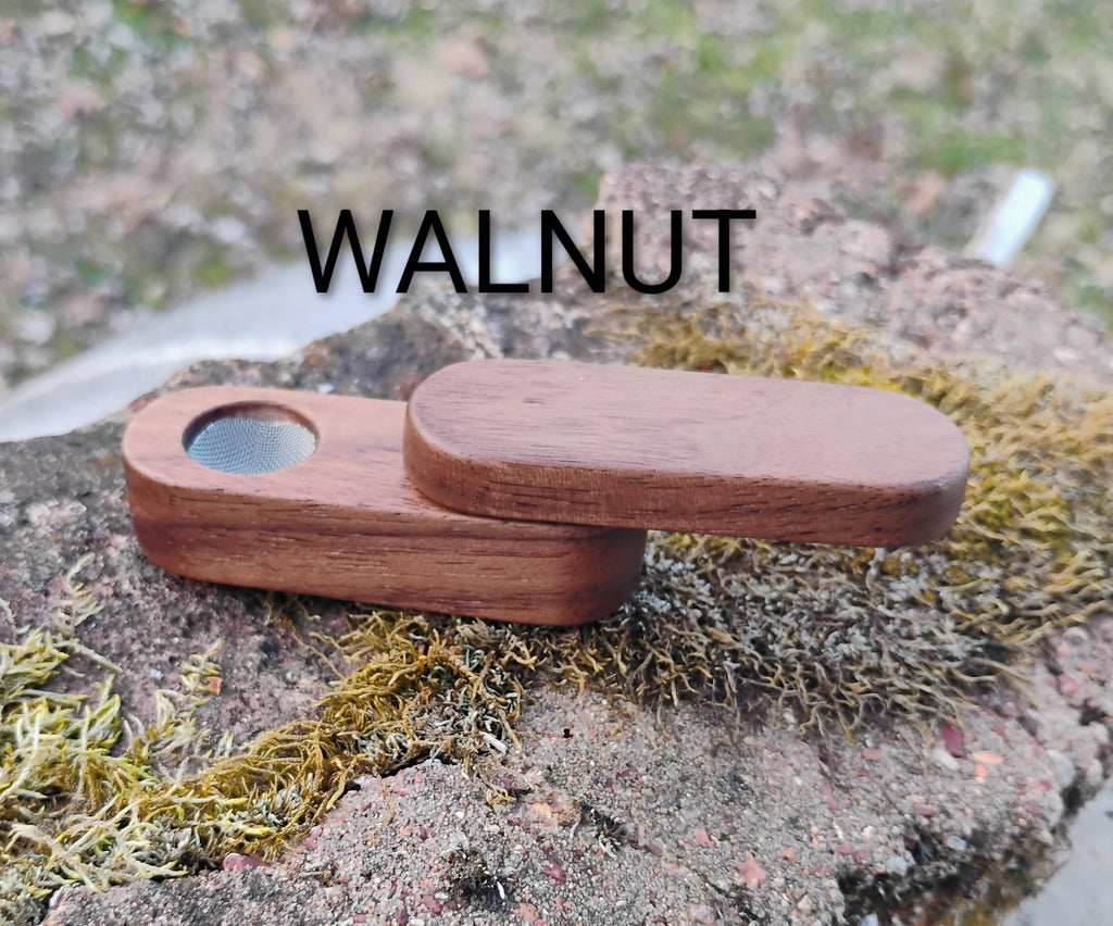 Folding Pocket Pipe Hardwood Block Wooden Smoking Pipe 2.5 inch Folded 4 inch Unfolded