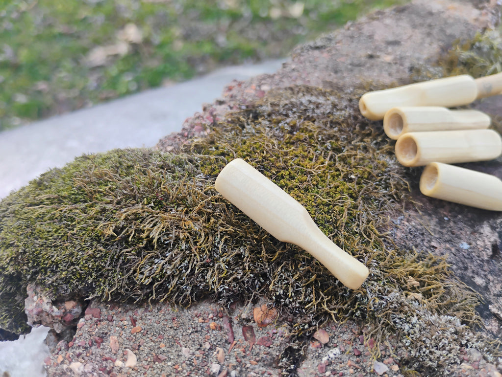 Hand Carved Wooden Cone Holder Lip Tips Handmade in USA