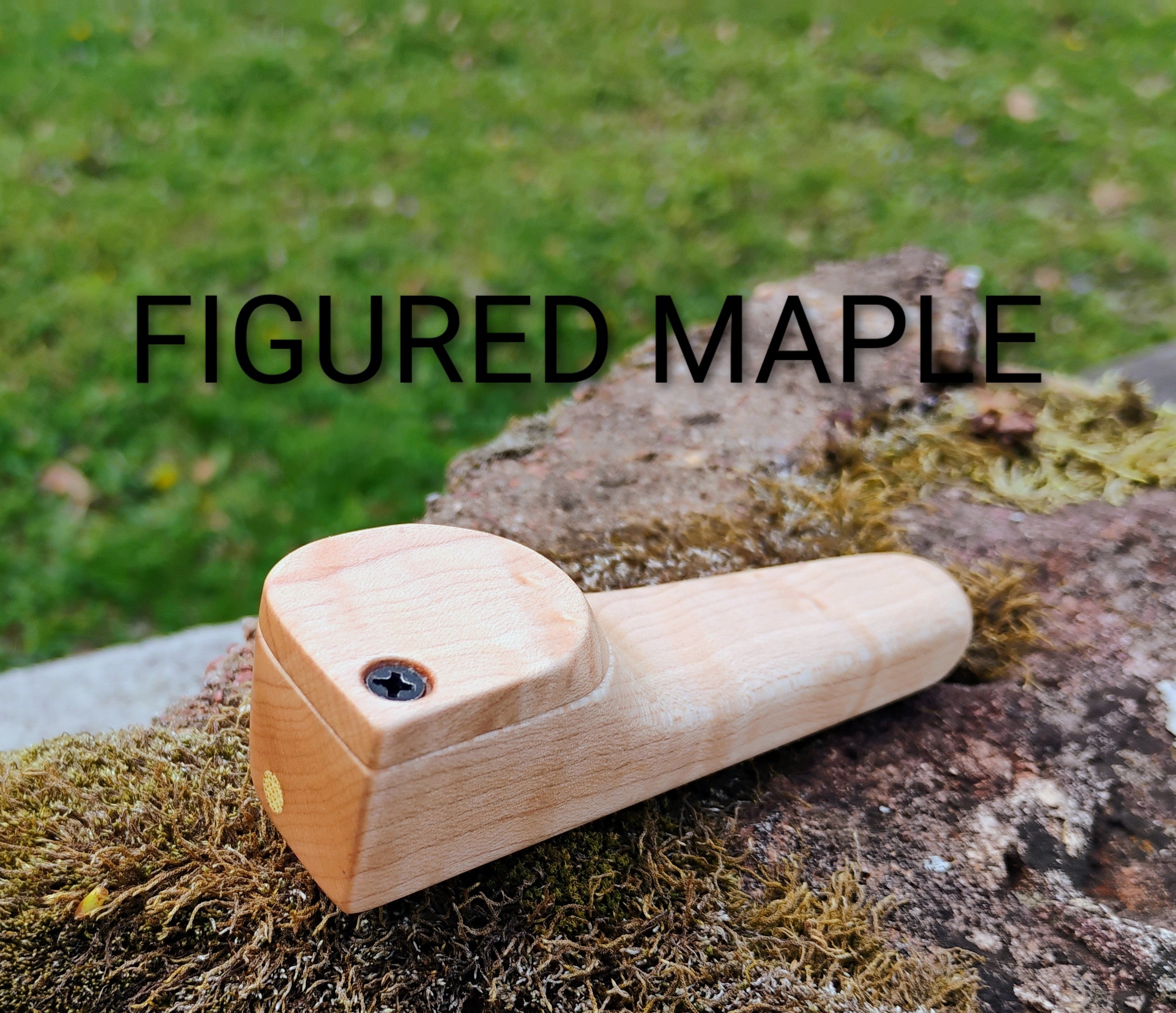 Hand Carved Closed Lid Pocket Pipe 3.5 inch Hardwood Wooden Smoking Pipe