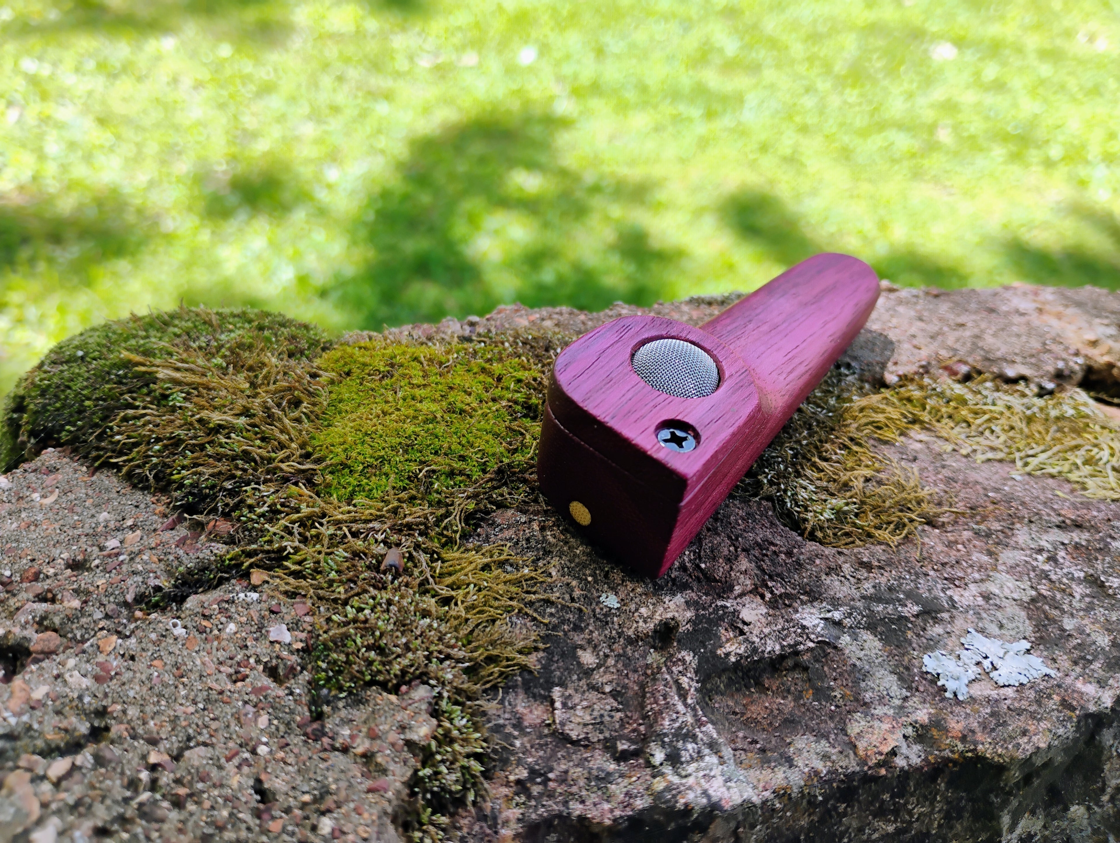 Hand Carved Closed Lid Pocket Pipe 3.5 inch Hardwood Wooden Smoking Pipe