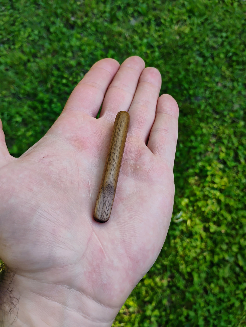 3 inch One Hitter with Hand Carved Lip Tip Hardwood Smoking Pipe