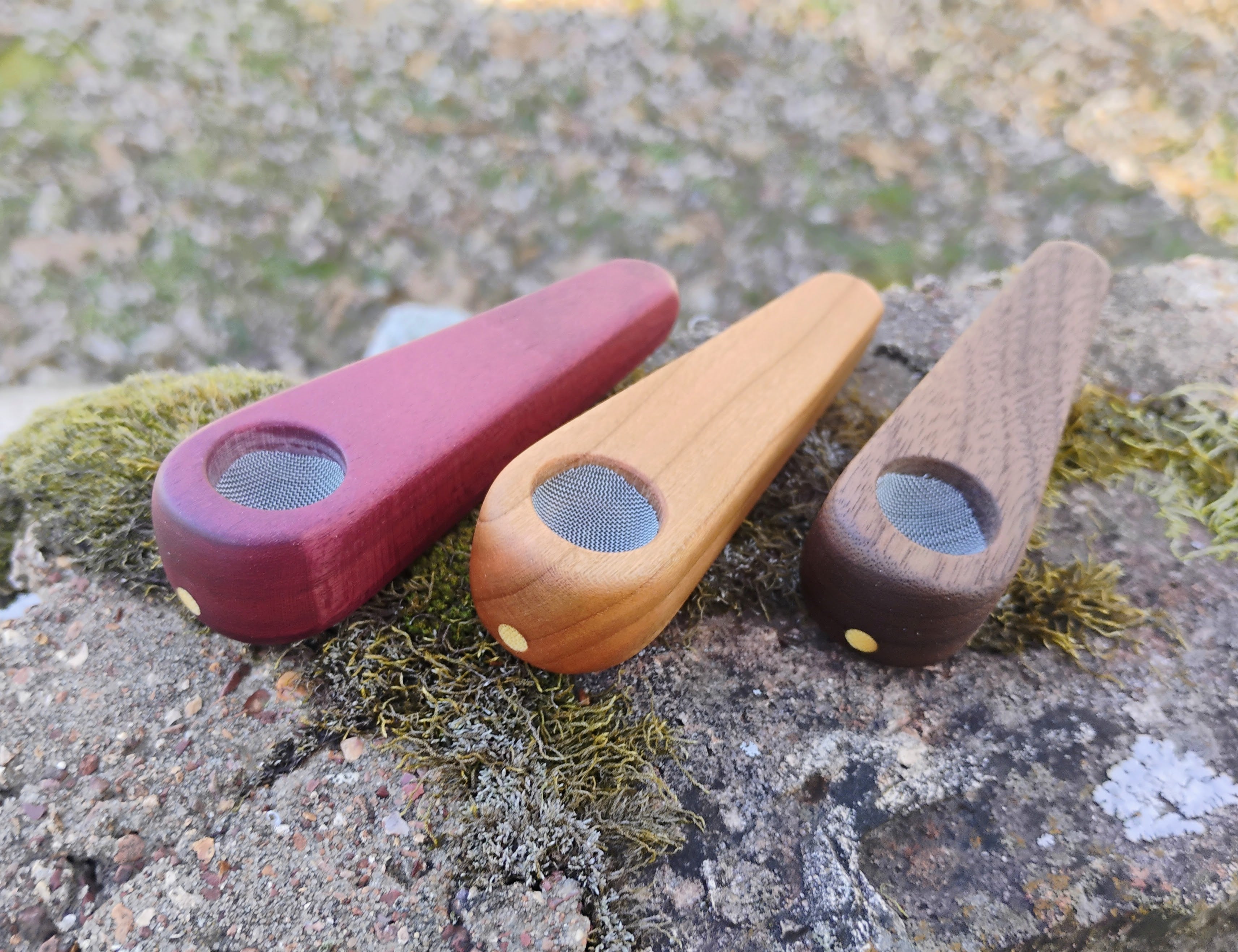 3.5 inch Slim Cone Block Hardwood Smoking Pipe 5/8 inch Bowl