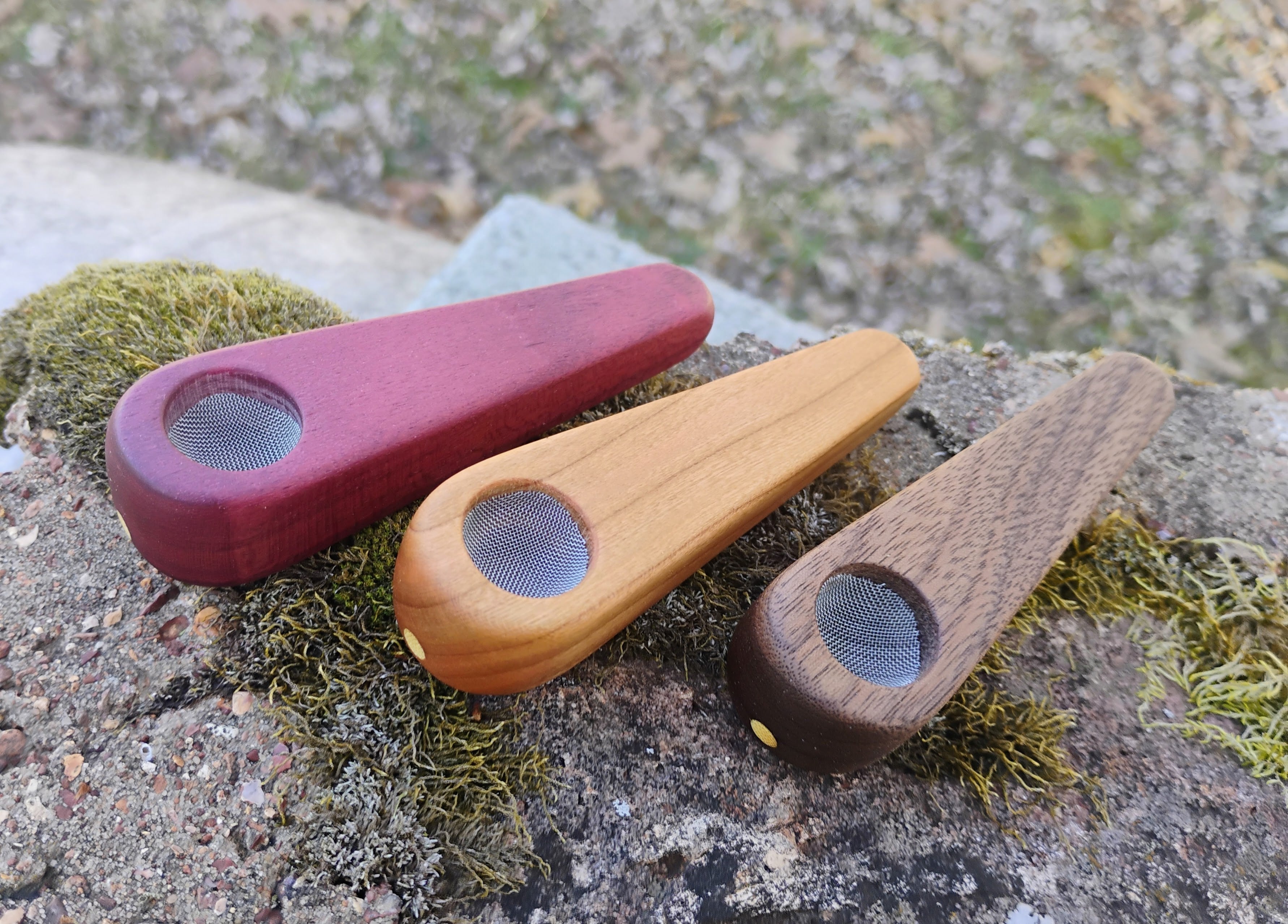 3.5 inch Slim Cone Block Hardwood Smoking Pipe 5/8 inch Bowl