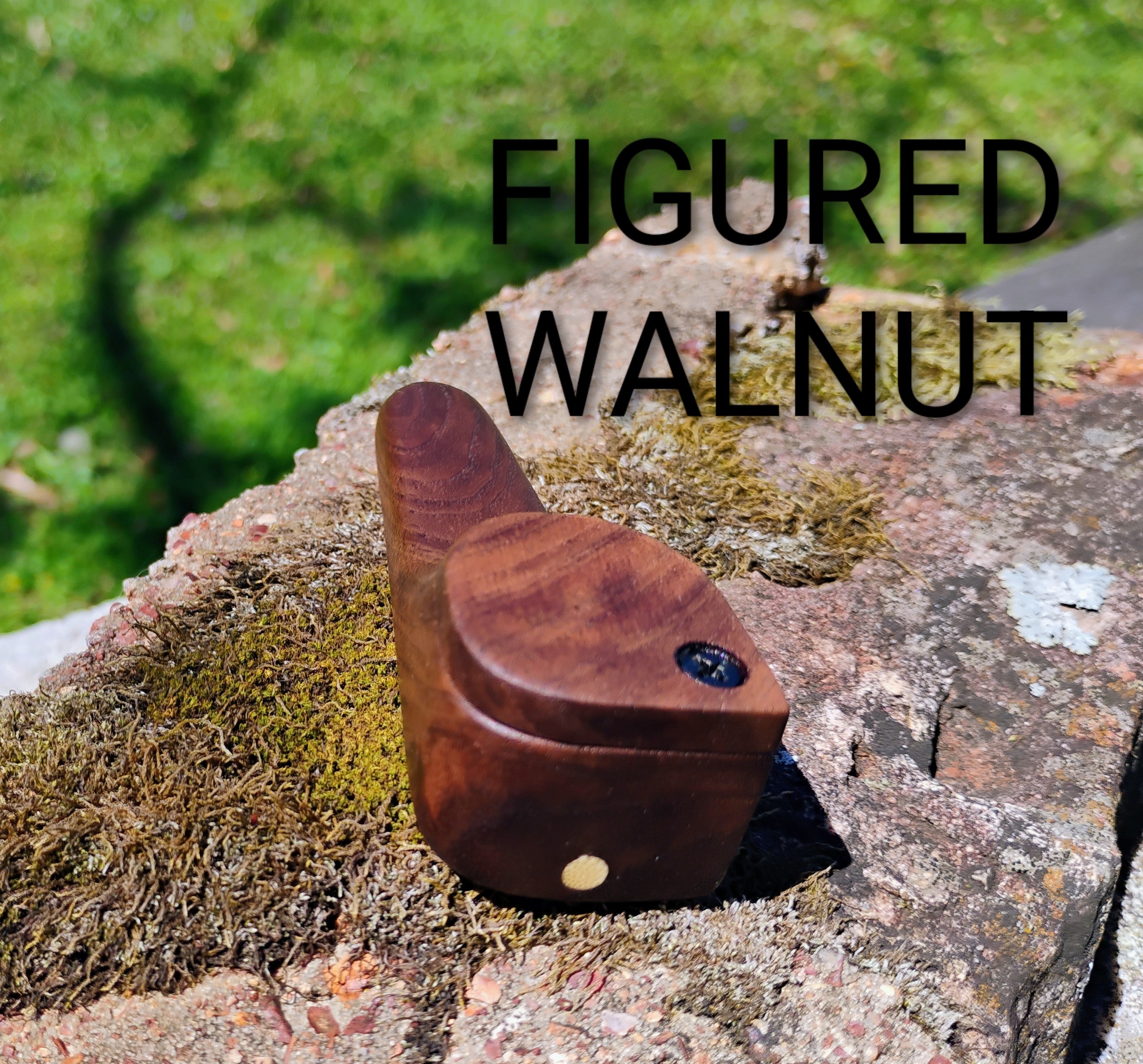 Hand Carved Closed Lid Pocket Pipe 3.5 inch Hardwood Wooden Smoking Pipe