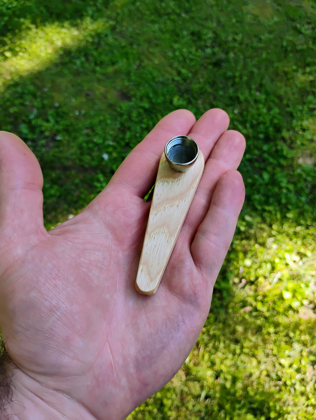 Metal/Wood Hybrid Cone Pipe with Metal Bowl