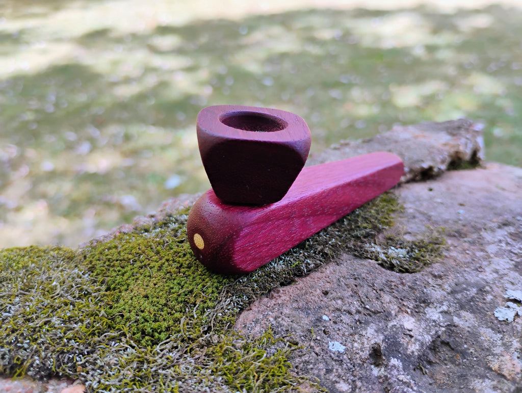Metal/Wood Hybrid 2 Piece Pyramid Pipe with Hardwood Bowl