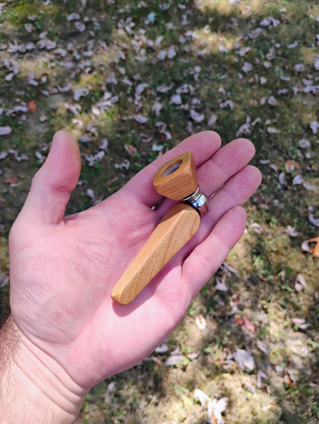 Metal/Wood Hybrid Pyramid Pipe with Hardwood Bowl