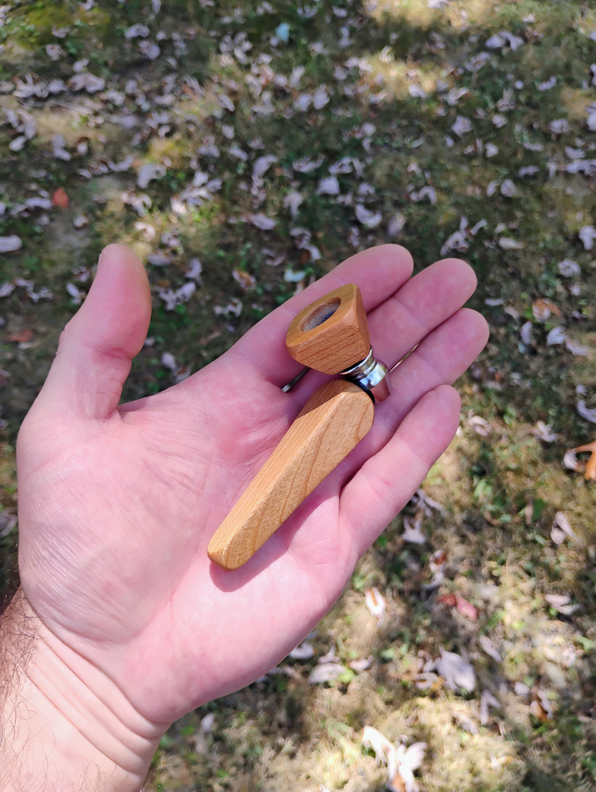 Metal/Wood Hybrid Pyramid Pipe with Hardwood Bowl