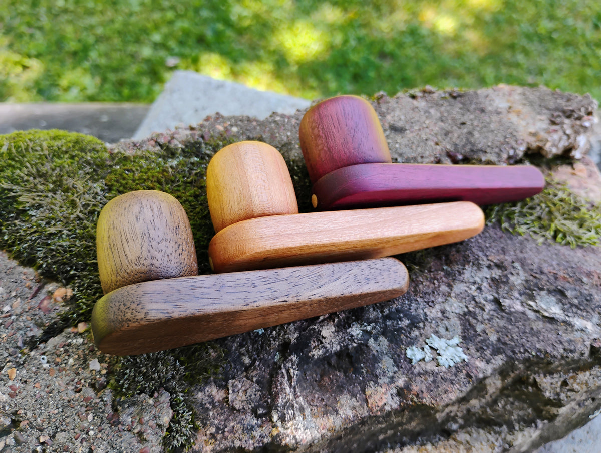 Metal/Wood Hybrid 2 Piece Cone Pipe with Hardwood Bowl