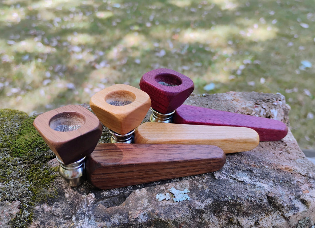Metal/Wood Hybrid Pyramid Pipe with Hardwood Bowl