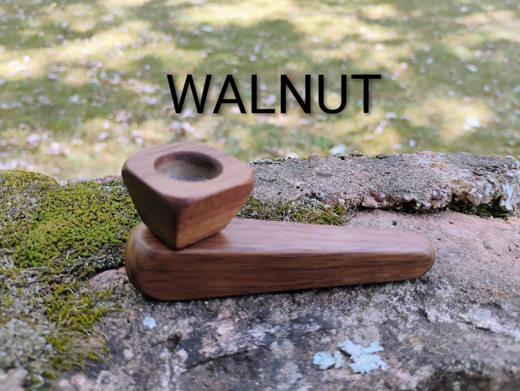 Metal/Wood Hybrid 2 Piece Pyramid Pipe with Hardwood Bowl