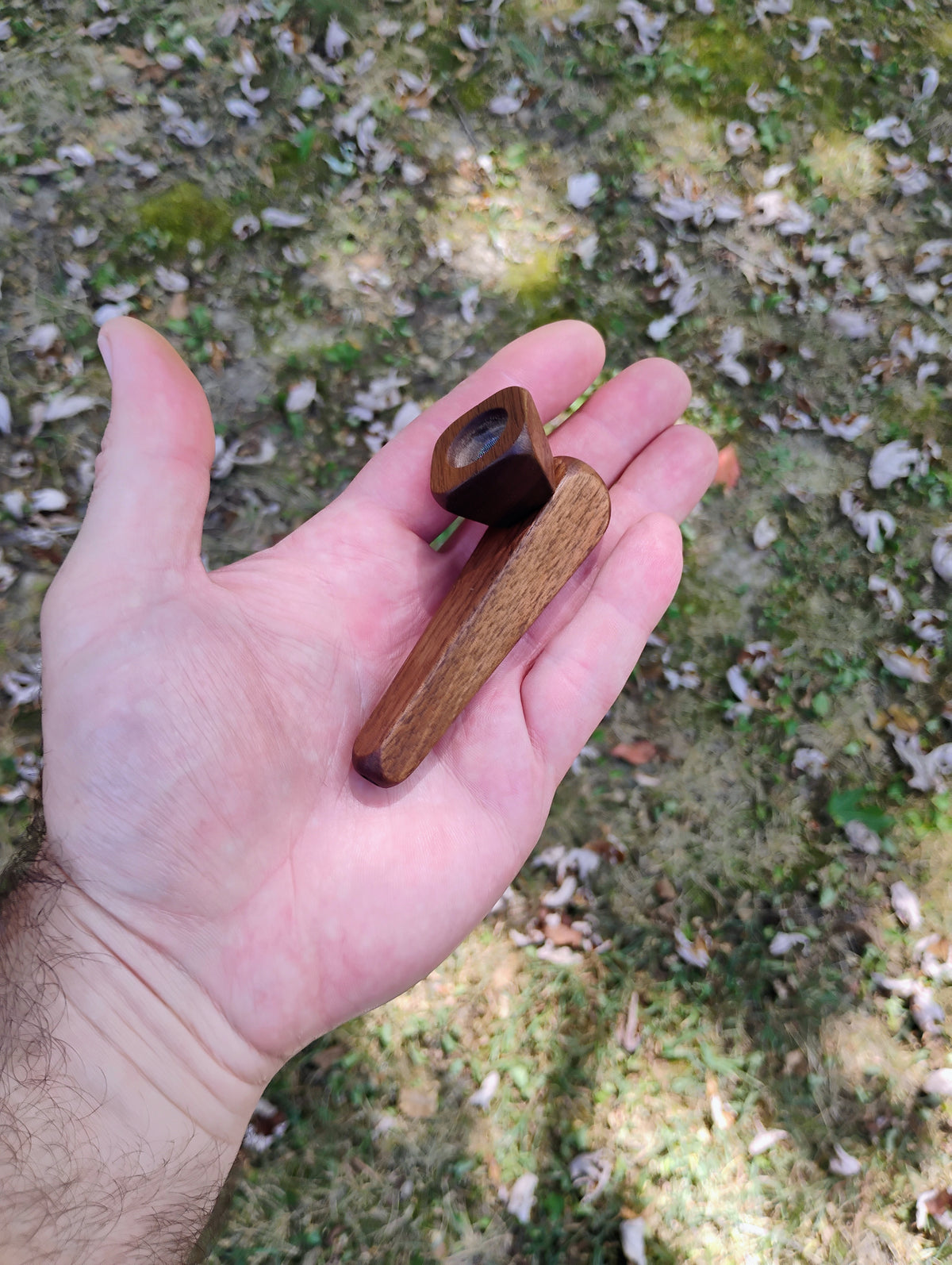 Metal/Wood Hybrid 2 Piece Pyramid Pipe with Hardwood Bowl
