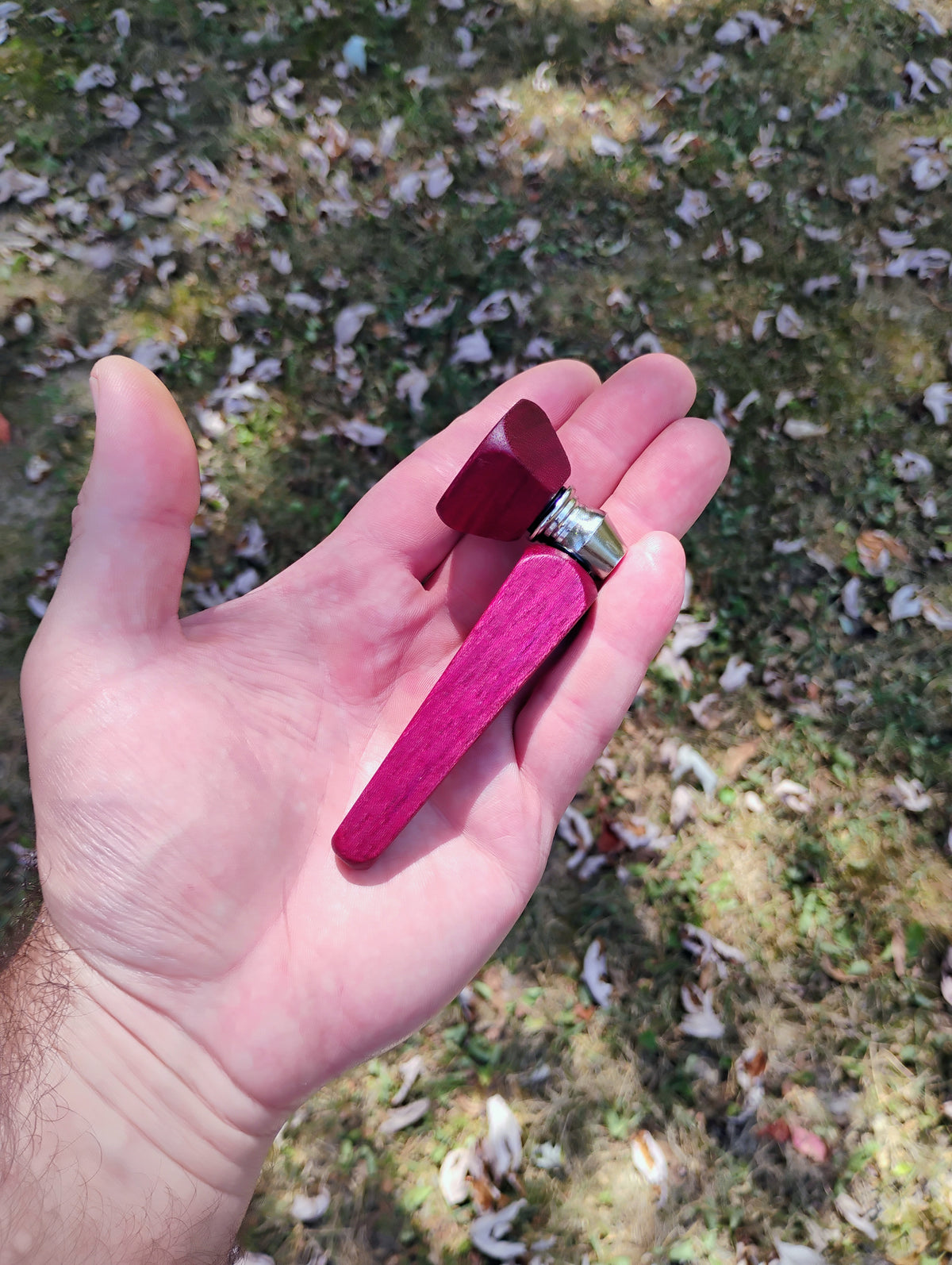 Metal/Wood Hybrid Pyramid Pipe with Hardwood Bowl