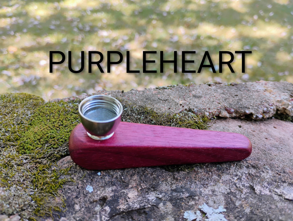 Metal/Wood Hybrid Pyramid Pipe with Metal Bowl