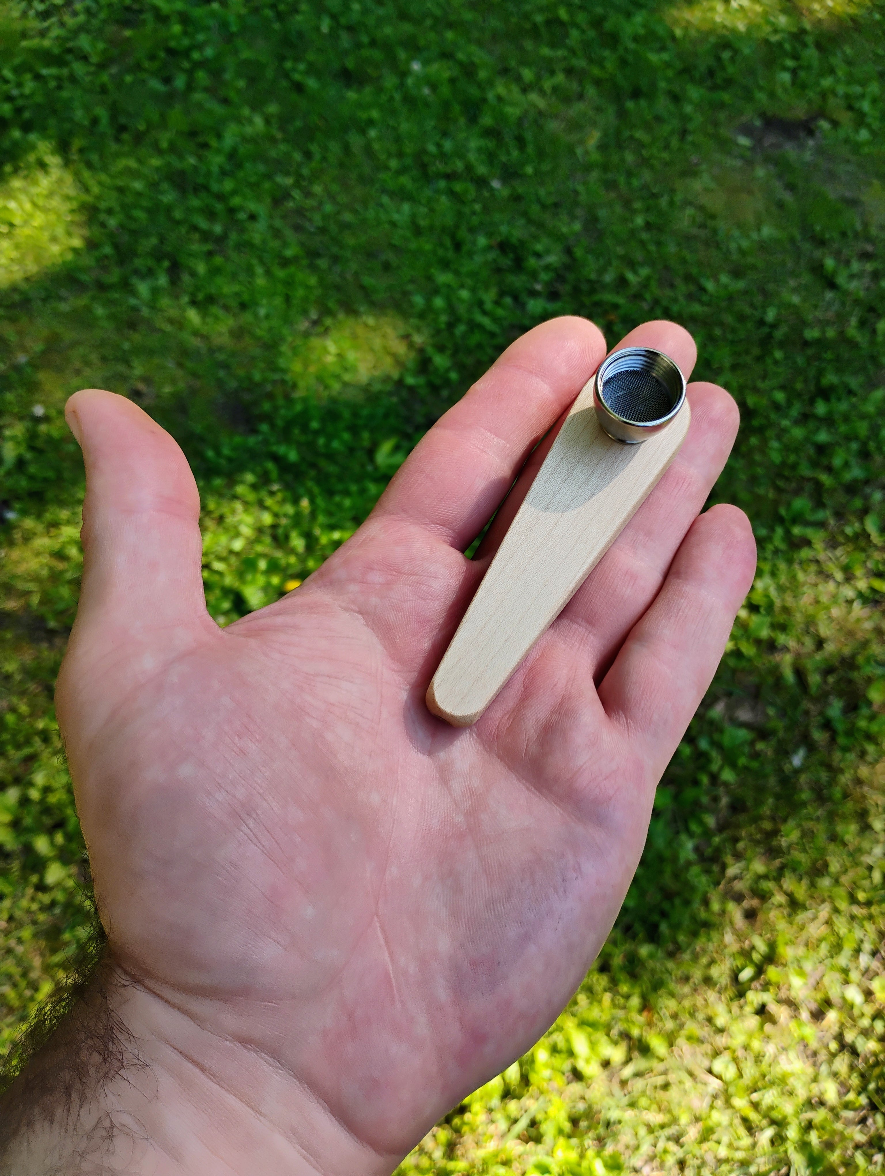 Metal/Wood Hybrid Cone Pipe with Metal Bowl