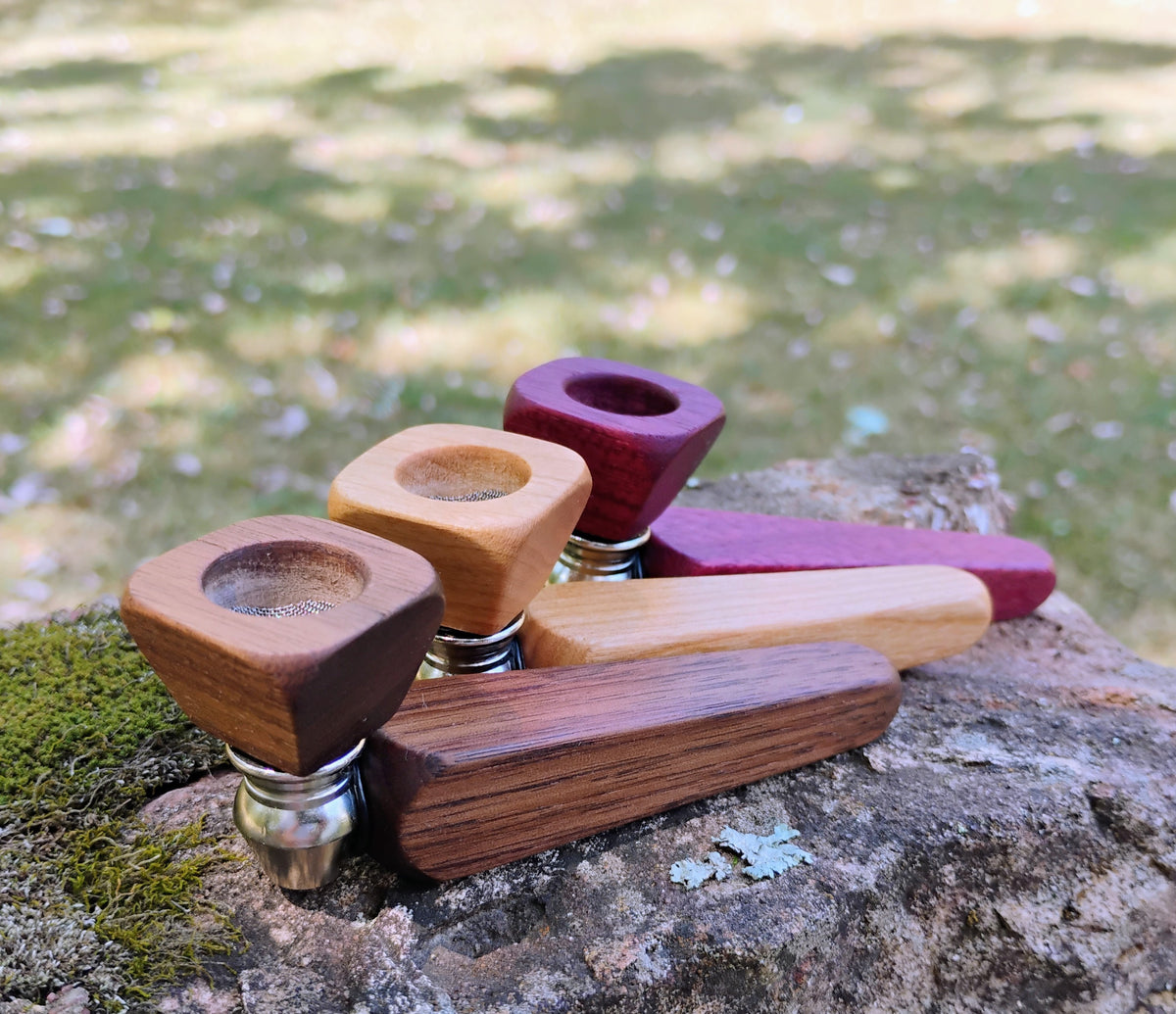 Metal/Wood Hybrid Pyramid Pipe with Hardwood Bowl