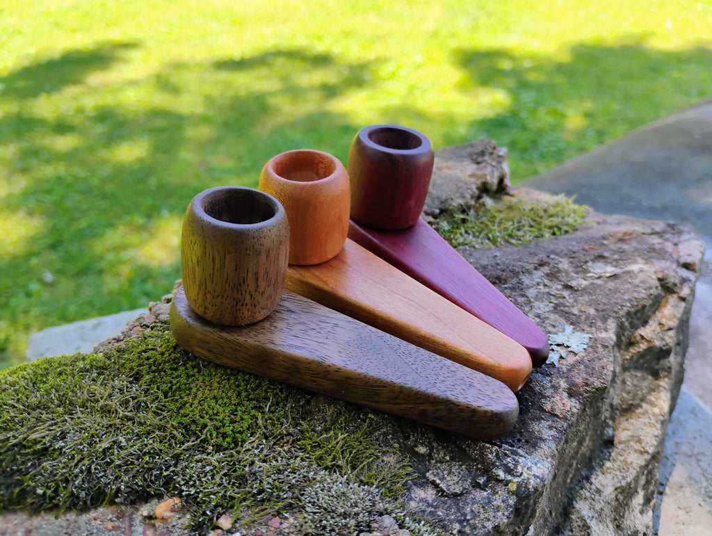 Metal/Wood Hybrid 2 Piece Cone Pipe with Hardwood Bowl